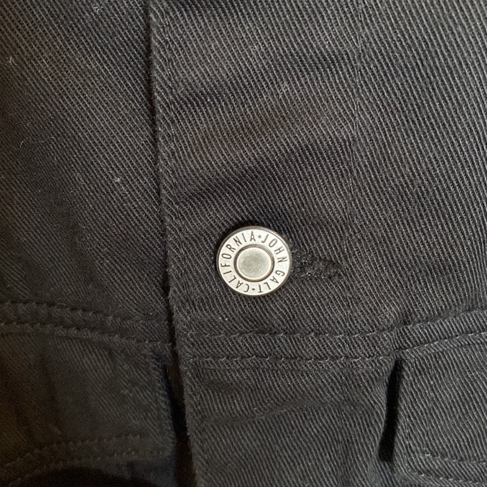 John Gault Solid Black Denim Jacket - image 4